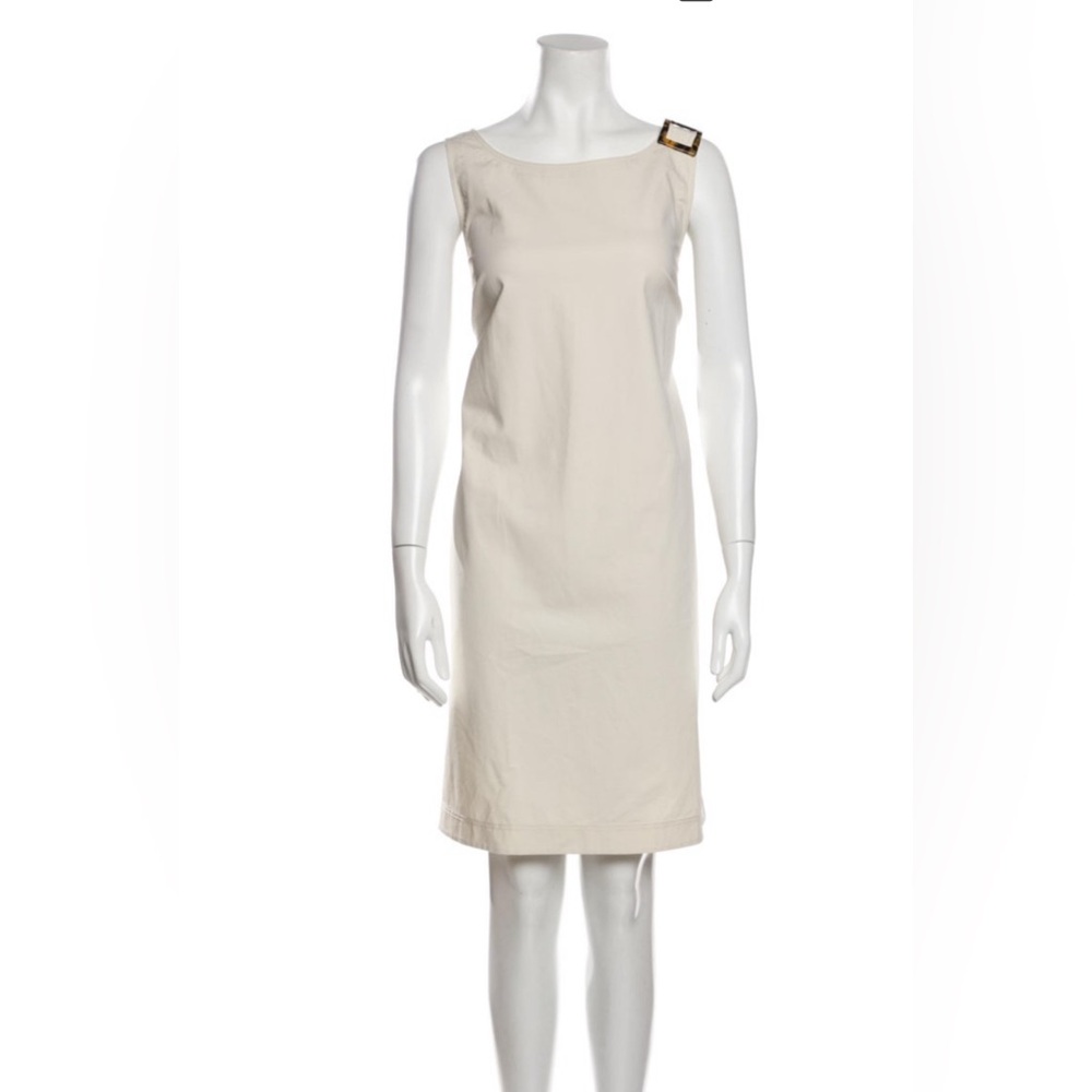 Lafayette 148 New York Cream Sheath Mini Dress